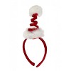 HalloweenCostumes.com  Women Women's Cocktail Springy Santa Holiday Headband, White/Red - 3 of 3