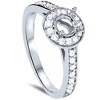Pompeii3 1/3ct Halo Diamond Engagement Ring Setting 14K White Gold Semi Mount - 2 of 4