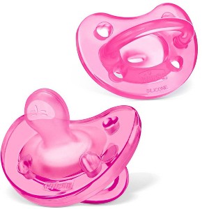 Chicco PhysioForma Soft Silicone Pacifier - Pink 0-6m 2pc