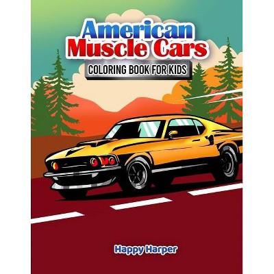 Muscle Cars Coloring Book - Large Print by  Harper Hall (Paperback)