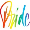 Adult Design By Humans Rainbow Cursive Letters Pride By machmigo Racerback Tank Top - 2 of 2