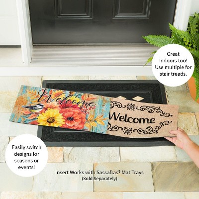 Fall Welcome Floral Rubber Outdoor Doormat