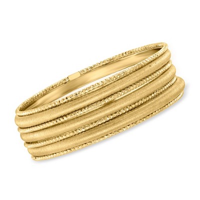 Ross-Simons Italian 18kt Gold Over Sterling Silver Jewelry Set: 7 Bangle Bracelets