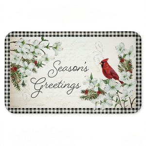 Stupell Industries Winter Cardinals & Dogwood Printed Anti-Fatigue Floor Mat, design by Danielle Murray, 30"x18" - 1 of 4