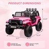 Kids Ride On Truck, 24V 2 Seater, Electric Vehicle for Toddlers, Switchable 2WD/4WD Ride On Car Toy, with RC, Trunk Storage - 3 of 4