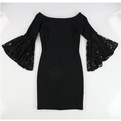bar III Womens Lace-Sleeve Sheath Dress