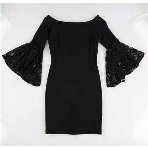 bar III Womens Lace-Sleeve Sheath Dress - 1 of 2