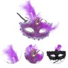 Unique Bargains Dragon Pattern Feather Half Face Party Mask 1 Pc - 3 of 4