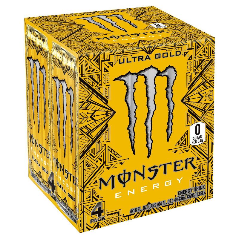 Monster Energy Ultra Gold - 4pk/16 fl oz Cans, 4 of 7