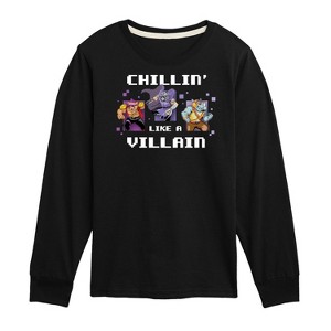 Boys' - Teenage Mutant Ninja Turtles - Chillin Like A Villain Long Sleeve Graphic T-Shirt - 1 of 4