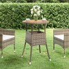 vidaXL Dinner Table Round Garden Dining Table Acacia Wood and Poly Rattan - 2 of 4