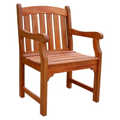 Vifah Outdoor Wood Armchair - Brown