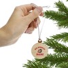 Minnesota State University Moorhead Dragons Mini Small Tiny Wood Christmas Tree Holiday Ornament - 2 of 4