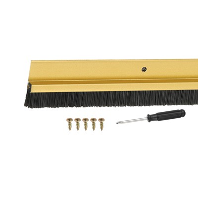 Unique Bargains Aluminum Alloy H-Shape Holder PP Bristle Rust-resistant Door Sweep 1 Pc
