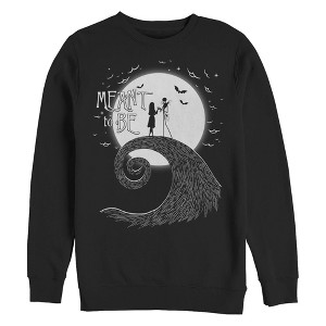 Men's The Nightmare Before Christmas Halloween Jack Skellington Sally Meant to Be Sweatshirt - 1 of 4
