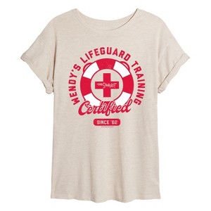 Women's - The Sandlot - Wendys Lifeguard Training Oversized Graphic T-Shirt - 1 of 4