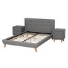 Baxton Studio Jonesy Mid-Century Modern Transitional Fabric Upholstered Bedroom Set - 3 of 4