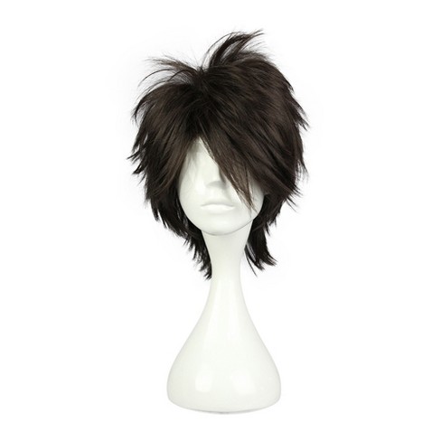 Unique Bargains Curly Wig Wigs For Women 28 Black White With Wig Cap  Synthetic Fibre : Target