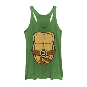 Women's Teenage Mutant Ninja Turtles Donatello Costume Racerback Tank Top - 1 of 3