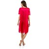 Casual Nights Women's Satin tricot Embroidery Lace Short Sleeve Nightgown - 3 of 4