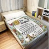 Floral Print Personalized Neighbor Appreciation Throw Blanket - Soft Flannel Fleece, All-Season Comfort, Lodge Style. - 4 of 4