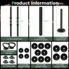 Gymax Adjustable Dumbbell Set 4-in-1 Weight Set w/ Dumbbells Barbells Kettlebells Push up Stands 85.6 LBS Multi Weight Dumbbells with Connector - 3 of 4