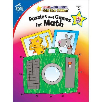 Puzzles and Games for Math, Grade 2 - (Home Workbooks) (Paperback)