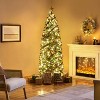 Yaheetech 6Ft/7.5Ft/9Ft Pre-lit Slim Pencil Artificial Christmas Tree, Green - 2 of 4