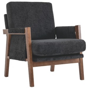 Sapphtopaz Modern Accent Chair with Thick Chenille Upholstered Ergonomic Lounge Chair with Armrest Mid-Century Chairs for Living Room, Bedroom - 1 of 4