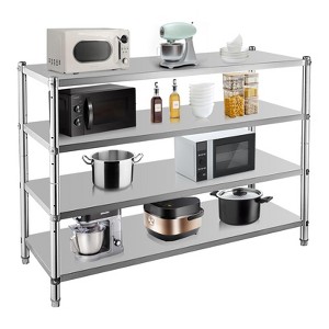 Storage Shelves, 5 Tier Stainless Steel Shelving Organizer, Heavy Duty Garage Shelving Unit, Stable Shelves Organizer for Home, Kitchen,Closet,Office - 1 of 4