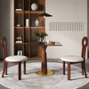33.46" Dining Table with Tabletop and Metal Pedestal, Table for 2-4 Person, Bistro Table for Kitchen, Small Spaces, Living Room, Cafe - 3 of 4