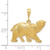 Black Bow Jewelry 14k Yellow Gold Large Polished Textured Polar Bear Pendant - 4 of 4