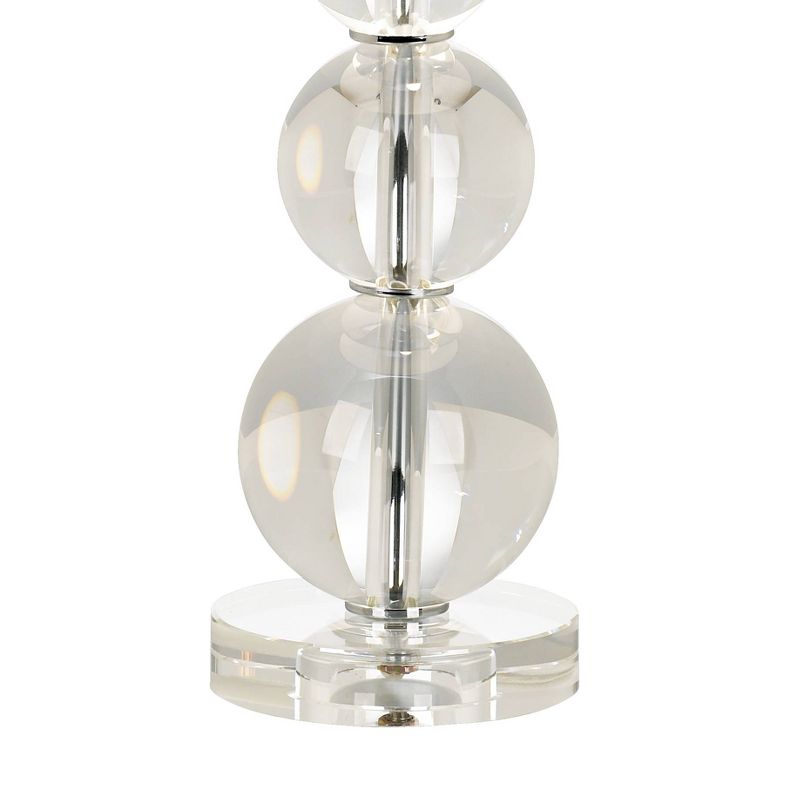 Vienna Full Spectrum Modern Table Lamps 26.5" High Set of 2 Stacked Crystal Spheres Glass White Drum Shade for Living Room Family Bedroom, 5 of 8
