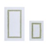Hotel 2 PC Bath Rug 100% Premium Cotton Tufted Weave Two Tone Reversible Bathroom Rug, Super Soft Absorbent, Machine Washable Bath Mat - 2 of 4