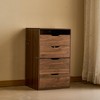 JUJABU 3-in-1 Compact Vanity Desk with Flip-Top Mirror, Glass Top, 3 Drawers & Upholstered Stool for Bedroom - 2 of 4