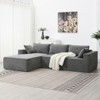 FONTOI Modular Sectional Sofas, L-shaped Sofa, Convertible Sleeper Couch, Compressed Sofa for Living Room Apartment Office, Gray, 111.5"*32"*72" - 3 of 4