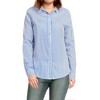 INSPIRE CHIC Women's Striped Button Down Roll-up Long Sleeves Point Collar Shirt - 4 of 4