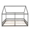 VASIP Twin Size House Platform Bed Frame with 2 Shared Beds, Sturdy Wooden Structure, White Finish - Space-Saving Kids' Room - 4 of 4