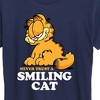 Women's - Garfield - Never Trust Smiling Cat Short Sleeve Graphic T-Shirt - 2 of 4