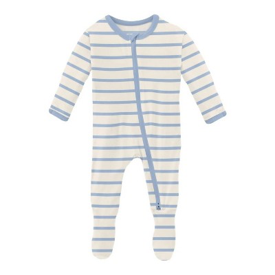 Boy's Kids' Print Footie with 2 Way Zipper - KICKEE