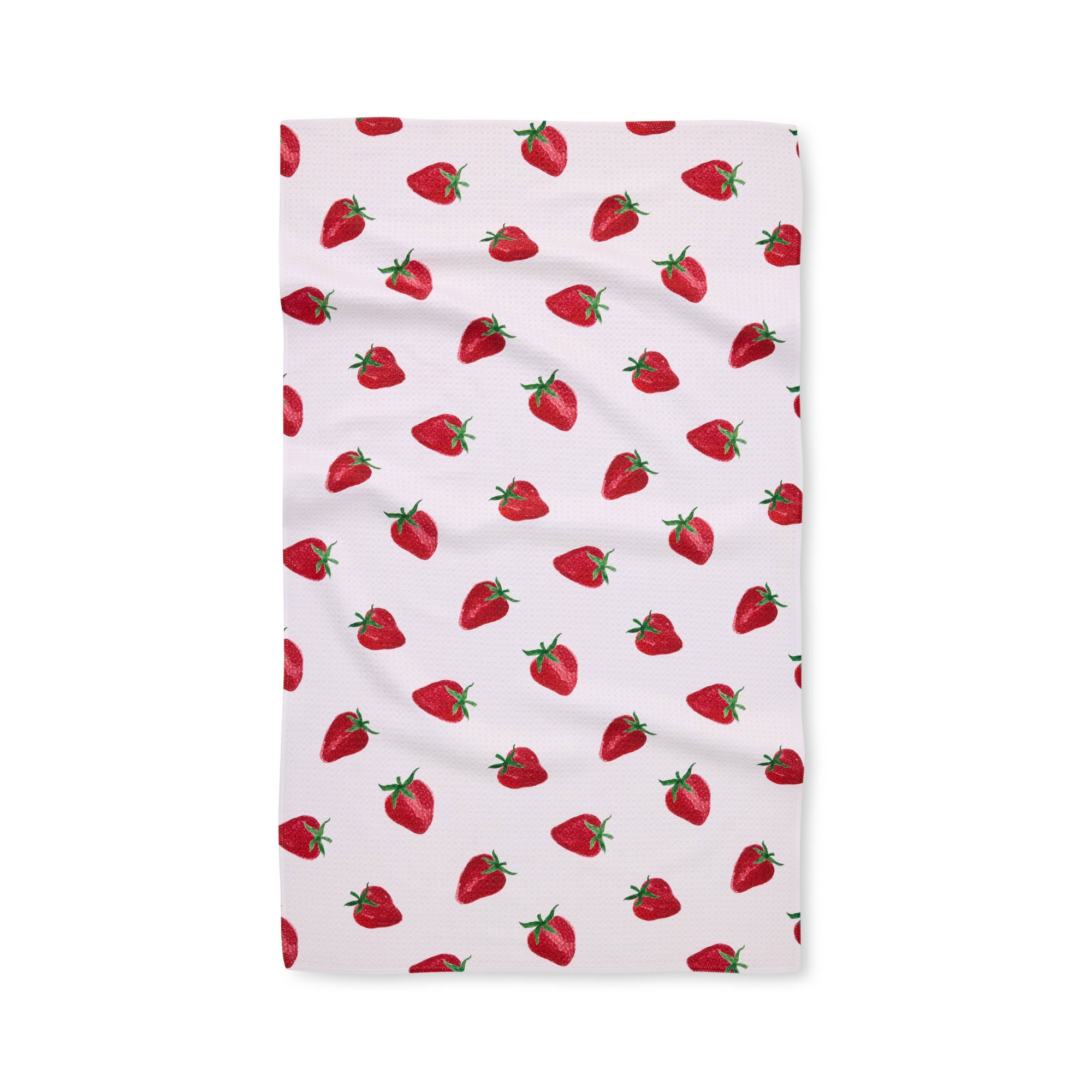 Geometry Kitchen Tea Towel Berry Cute