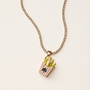 French Fry Charm Tennis Necklace - kate spade new york x Target™ Gold - 1 of 4