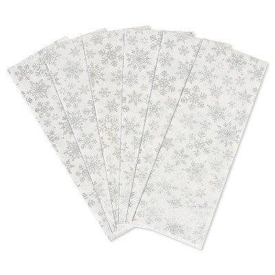 6 Sheets Silver Snowflakes Tissue Paper: Christmas Gift Packaging, Multicolored, 20" x 20", American Greetings