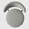 WestinTrends Alexandria Mid-Century Modern Upholstered Faux Shearling Round Dining Chairs - 4 of 4