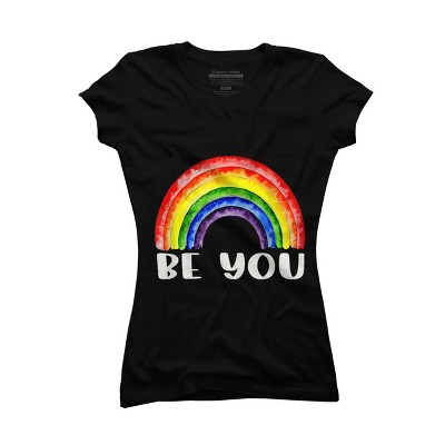 Adult Design By HumansBe You Pride Watercolor Rainbow By Belugastore T-Shirt