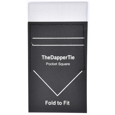 TheDapperTie - Men's Extra Thick Cotton Flat Pre Folded Pocket Square on Card