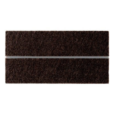 Brown Adhesive Felt Floor Protector Strips, 6-Pack