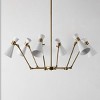 Shiraz 6 Light 56.5 Inch Metal Chandelier - Brass - Safavieh. - image 3 of 4