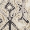20"x20" Oversize Abstract Square Throw Pillow Cover - Rizzy Home: Textured Cotton Canvas, Hidden Zipper - 3 of 4