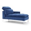 55" Upholstered Chaise Lounge with Left Armrest - Button Tufted Lounge Chair with Lumbar Pillow,Tool-Free Assembly for Living Room - 2 of 4